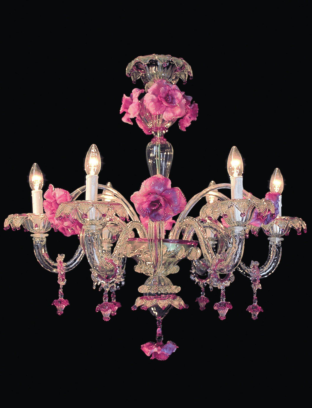 Lampadario Rosa Vittoriana - Top Glass Murano