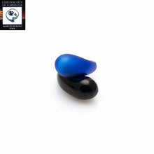 Carica l&#39;immagine nel visualizzatore di Gallery, Anello due gocce bicolor satinato NERO/BLU - Top Glass Murano
