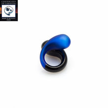 Carica l&#39;immagine nel visualizzatore di Gallery, Anello due gocce bicolor satinato NERO/BLU - Top Glass Murano
