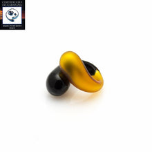 Load image into Gallery viewer, Anello due gocce bicolor satinato NERO/ARANCIO - Top Glass Murano
