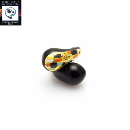 Anello due gocce - Il bacio Klimt - Top Glass Murano