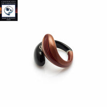 Load image into Gallery viewer, Bracciale due gocce avventurina NERO/ROSSO con filigrana - Top Glass Murano
